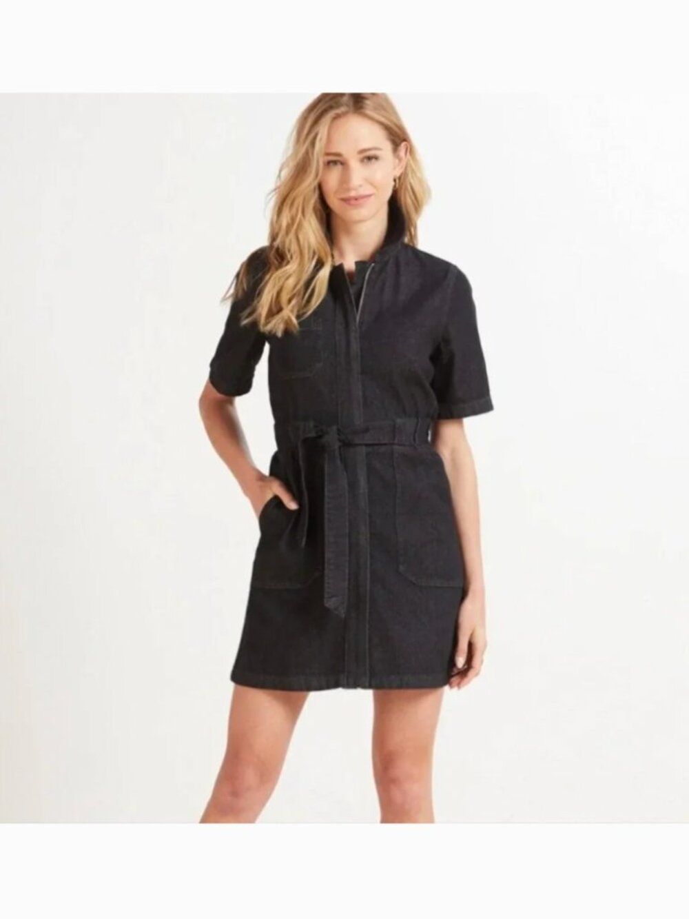 black denim dress